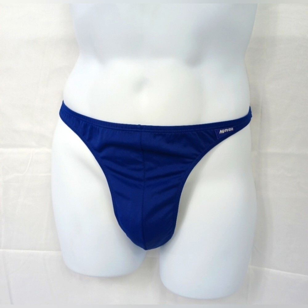 NWT Vintage 70s Meyba Men's Swim Briefs Swimsuit Navy Blue 10" Rise 3XL 37-39